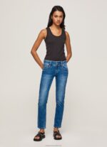 Women Denim Pepe Jeans Gen Straight Fit Mid Waist Jeans 60J4032