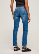 Women Denim Pepe Jeans Gen Straight Fit Mid Waist Jeans 60J4032 - Image 5