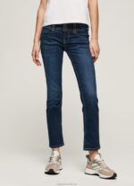 Women Denim Pepe Jeans Gen Straight Fit Mid Waist Jeans 60J404 - Image 2