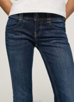 Women Denim Pepe Jeans Gen Straight Fit Mid Waist Jeans 60J404 - Image 3