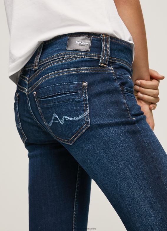Women Denim Pepe Jeans Gen Straight Fit Mid Waist Jeans 60J404 - Image 5