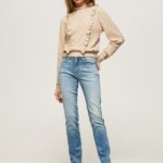 Women Denim Pepe Jeans Grace High Waisted Slim Fit Jeans 60J4067