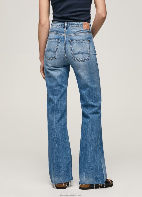 Women Denim Pepe Jeans Harper High Waisted Flared Fit Jeans 60J4064 - Image 3