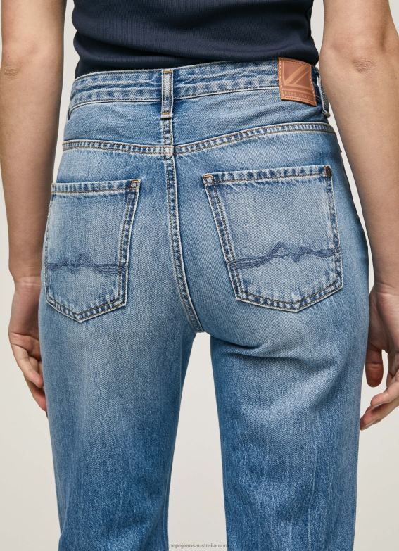 Women Denim Pepe Jeans Harper High Waisted Flared Fit Jeans 60J4064 - Image 4