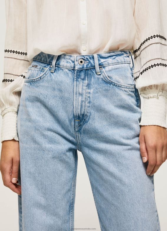 Women Denim Pepe Jeans Lexa Sky High Waisted Wide Fit Jeans 60J4078 - Image 3