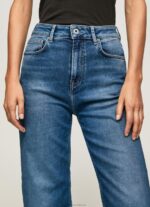 Women Denim Pepe Jeans Lexa Sky High Waisted Wide Fit Jeans 60J4091 - Image 3