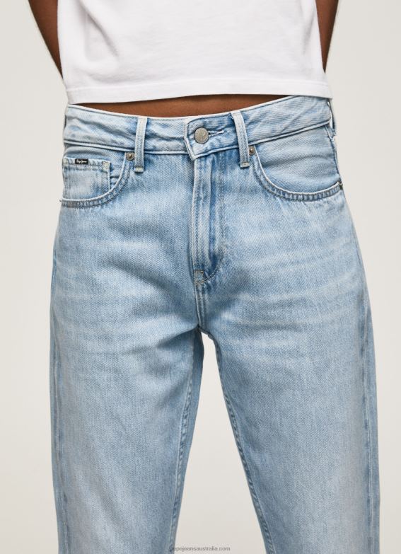 Women Denim Pepe Jeans Mary High Waisted Regular Fit Jeans 60J4019 - Image 3