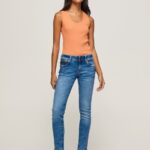 Women Denim Pepe Jeans New Brooke Midrise Regular Fit Jeans 60J4027