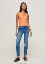 Women Denim Pepe Jeans New Brooke Midrise Regular Fit Jeans 60J4027