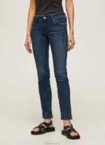 Women Denim Pepe Jeans New Brooke Slim Fit Mid Waist Jeans 60J4035 - Image 2