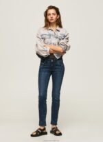 Women Denim Pepe Jeans New Brooke Slim Fit Mid Waist Jeans 60J4035