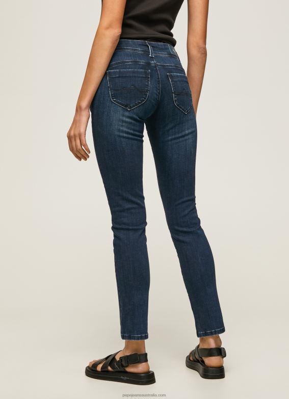 Women Denim Pepe Jeans New Brooke Slim Fit Mid Waist Jeans 60J4035 - Image 4