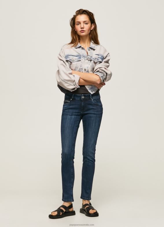 women_denim_pepe_jeans_new_brooke_slim_fit_mid_waist_jeans_60j4035.jpg Women Denim Pepe Jeans New Brooke Slim Fit Mid Waist Jeans 60J4035 - Image 1