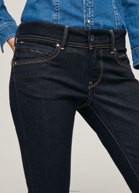 Women Denim Pepe Jeans New Brooke Slim Fit Mid Waist Jeans 60J409 - Image 3