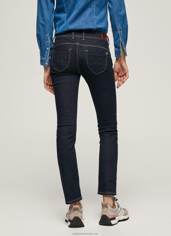 Women Denim Pepe Jeans New Brooke Slim Fit Mid Waist Jeans 60J409 - Image 4