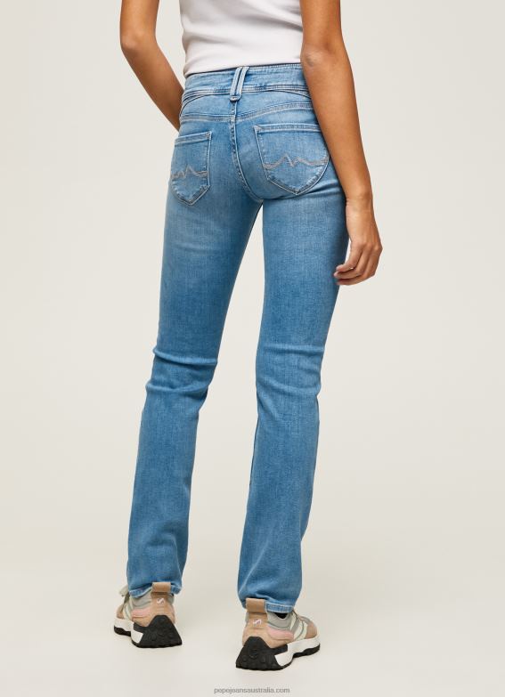 Women Denim Pepe Jeans New Gen Midrise Regular Fit Jeans 60J4013 - Image 4