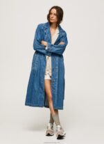 Women Denim Pepe Jeans Oversized Denim Trench Coat 60J40108 - Image 2