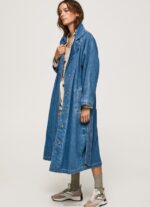 Women Denim Pepe Jeans Oversized Denim Trench Coat 60J40108