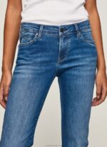 Women Denim Pepe Jeans Piccadilly Midrise Slim Fit Jeans 60J4075 - Image 3