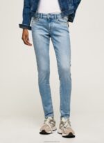 Women Denim Pepe Jeans Pixie Midrise Skinny Fit Jeans 60J4042 - Image 2