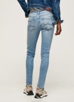 Women Denim Pepe Jeans Pixie Midrise Skinny Fit Jeans 60J4042 - Image 4