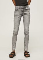 Women Denim Pepe Jeans Pixie Midrise Skinny Fit Jeans 60J4043 - Image 2