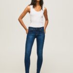 Women Denim Pepe Jeans Pixie Midrise Skinny Fit Jeans 60J4044