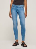 Women Denim Pepe Jeans Pixie Midrise Skinny Fit Jeans 60J4051 - Image 2