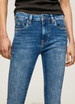 Women Denim Pepe Jeans Regent High Waisted Skinny Fit Jeans 60J4046 - Image 4