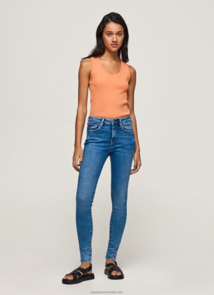 Women Denim Pepe Jeans Regent Skinny Fit High Waist Jeans 60J4058
