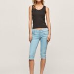 Women Denim Pepe Jeans Regular Fit 3/4 Denim Shorts 60J40520