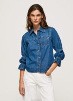 Women Denim Pepe Jeans Regular Fit Denim Shirt 60J4096