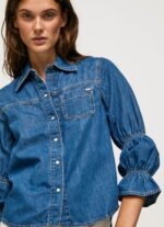 Women Denim Pepe Jeans Regular Fit Denim Shirt 60J4096 - Image 3