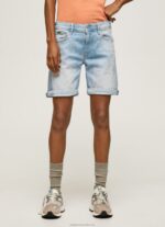 Women Denim Pepe Jeans Regular Fit Denim Shorts 60J40499 - Image 2
