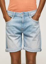 Women Denim Pepe Jeans Regular Fit Denim Shorts 60J40499 - Image 3