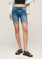 Women Denim Pepe Jeans Regular Fit Denim Shorts 60J40513 - Image 2