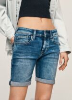 Women Denim Pepe Jeans Regular Fit Denim Shorts 60J40513 - Image 3