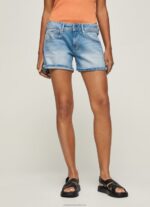 Women Denim Pepe Jeans Regular Fit Denim Shorts 60J40514 - Image 2
