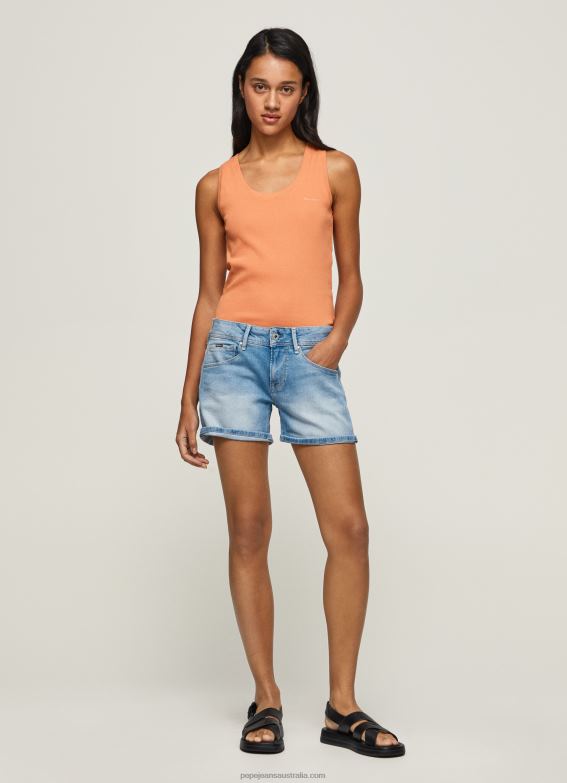 women_denim_pepe_jeans_regular_fit_denim_shorts_60j40514.jpg Women Denim Pepe Jeans Regular Fit Denim Shorts 60J40514 - Image 1