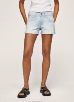 Women Denim Pepe Jeans Regular Fit Denim Shorts 60J40521 - Image 2