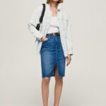 Women Denim Pepe Jeans Regular Fit Denim Skirt 60J40485
