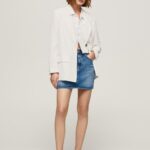 Women Denim Pepe Jeans Regular Fit Denim Skirt 60J40495