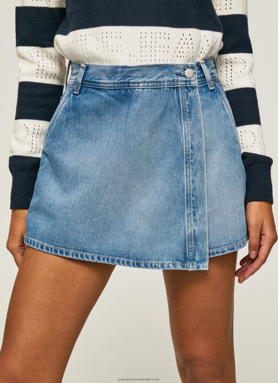 Women Denim Pepe Jeans Regular Fit Denim Skirt Shorts 60J40509 - Image 3