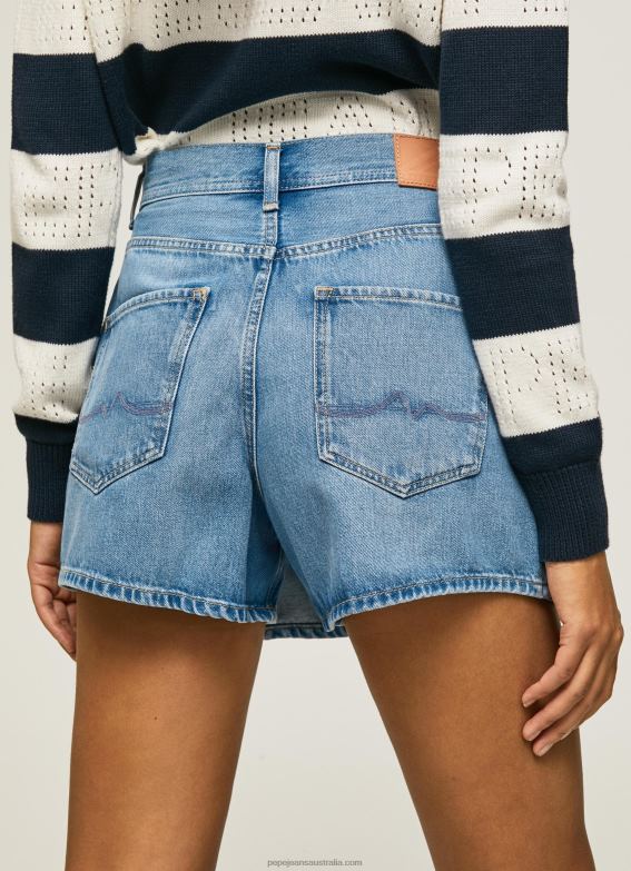 Women Denim Pepe Jeans Regular Fit Denim Skirt Shorts 60J40509 - Image 5