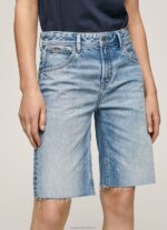 Women Denim Pepe Jeans Relaxed Fit Denim Shorts 60J40486 - Image 3
