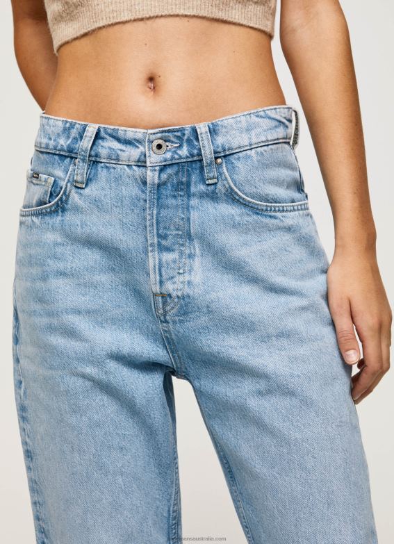 Women Denim Pepe Jeans Robyn High Waisted Regular Fit Jeans 60J4016 - Image 3