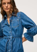 Women Denim Pepe Jeans Short Denim Shirt Dress 60J40101 - Image 3