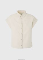 Women Denim Pepe Jeans Short Sleeved Denim Shirt 60J40339 - Image 5