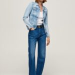 Women Denim Pepe Jeans Slim Fit Denim Jacket 60J40102