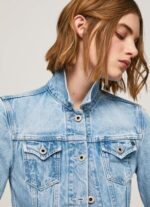Women Denim Pepe Jeans Slim Fit Denim Jacket 60J40102 - Image 3